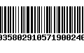 Código de Barras 00358029105719002400