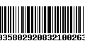 Código de Barras 00358029208321002636