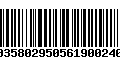 Código de Barras 00358029505619002409