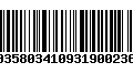 Código de Barras 00358034109319002367