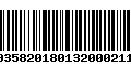 Código de Barras 00358201801320002113