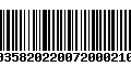 Código de Barras 00358202200720002102