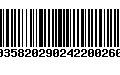 Código de Barras 00358202902422002601