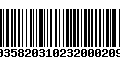 Código de Barras 00358203102320002096