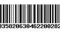 Código de Barras 00358206304622002829