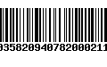 Código de Barras 00358209407820002114