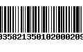 Código de Barras 00358213501020002097