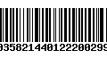 Código de Barras 00358214401222002996