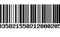 Código de Barras 00358215502120002053