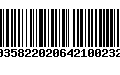 Código de Barras 00358220206421002324