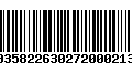 Código de Barras 00358226302720002134