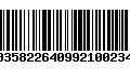 Código de Barras 00358226409921002342