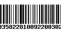 Código de Barras 00358228100922003021