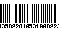 Código de Barras 00358228105319002236
