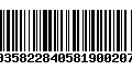 Código de Barras 00358228405819002072