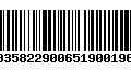 Código de Barras 00358229006519001960