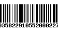 Código de Barras 00358229105520002277