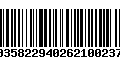 Código de Barras 00358229402621002374