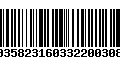 Código de Barras 00358231603322003089