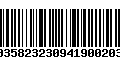 Código de Barras 00358232309419002032