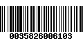 Código de Barras 0035826006103