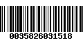 Código de Barras 0035826031518