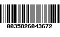 Código de Barras 0035826043672