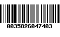 Código de Barras 0035826047403