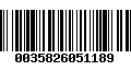 Código de Barras 0035826051189