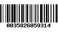 Código de Barras 0035826059314