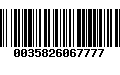 Código de Barras 0035826067777
