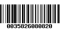 Código de Barras 0035826080820