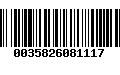 Código de Barras 0035826081117