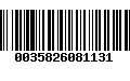 Código de Barras 0035826081131