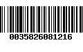 Código de Barras 0035826081216