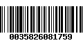 Código de Barras 0035826081759