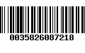 Código de Barras 0035826087218