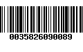 Código de Barras 0035826090089