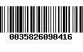 Código de Barras 0035826090416