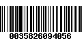 Código de Barras 0035826094056