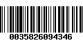 Código de Barras 0035826094346