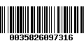 Código de Barras 0035826097316