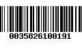 Código de Barras 0035826100191