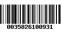 Código de Barras 0035826100931