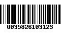 Código de Barras 0035826103123