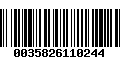 Código de Barras 0035826110244