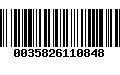 Código de Barras 0035826110848