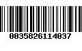 Código de Barras 0035826114037