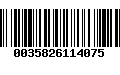 Código de Barras 0035826114075