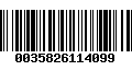 Código de Barras 0035826114099